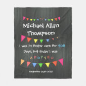 Adoption From Foster Care Custom Fleece Blanket (Vorderseite)