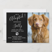 Adoption für Haustiere - Elegante Moderne Kunst Einladung (Vorderseite)