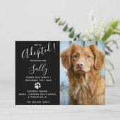 Adoption für Haustiere - Elegante Moderne Kunst Einladung (Stehend Vorderseite)