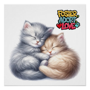 Adoption für Haustiere Gewartet für Ihre Liebe Poster