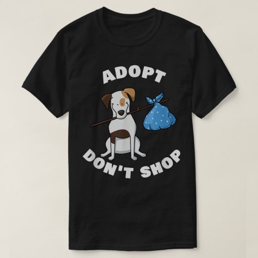 Adoption für Hunde-Retter-Hemd T-Shirt (Design vorne)