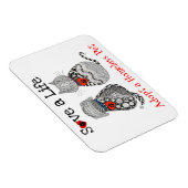 Adoption für niedliche Hunde und Katzen Magnet 3"x (Rechte Seite)