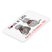 Adoption für niedliche Hunde und Katzen Magnet 3"x (Linke Seite)