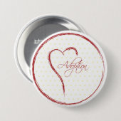 Adoption, Gelbe Punkte mit rotem Herzen Button (Vorne & Hinten)