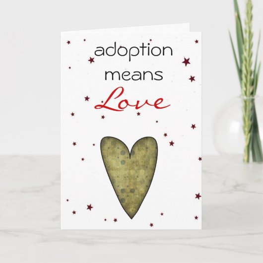Adoption Glückwunschkarte Karte (Vorderseite)