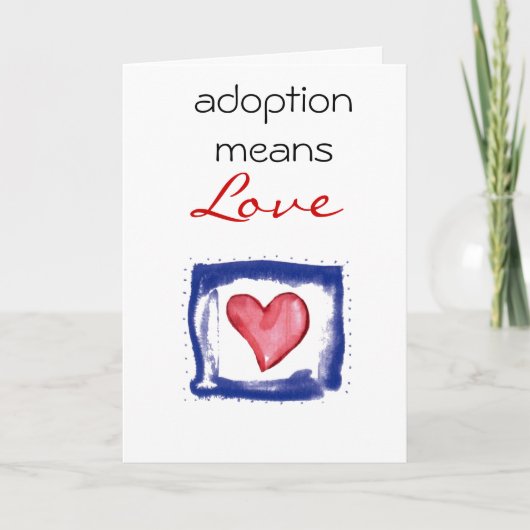 Adoption Glückwunschkarte Karte (Vorderseite)