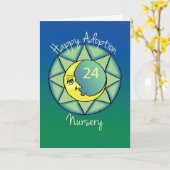 Adoption Gotcha-Tag Jubiläum Montag Karte (Gelbe Blume)