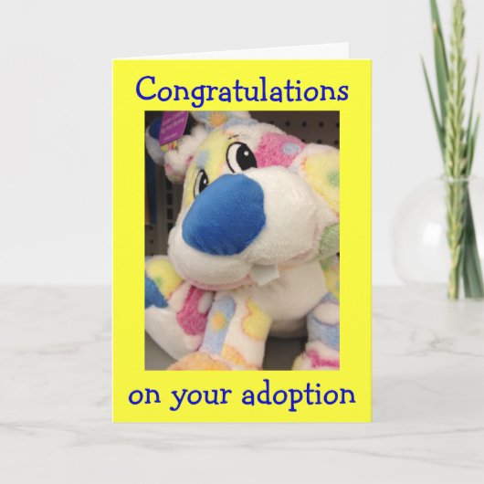 ADOPTION GRATULALATIONS=FUN/LIEBE ÜBER ZUHAUSE KARTE (Vorderseite)