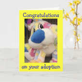 ADOPTION GRATULALATIONS=FUN/LIEBE ÜBER ZUHAUSE KARTE (Gelbe Blume)