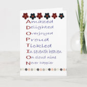 Adoption Grußkarte Karte (Vorderseite)