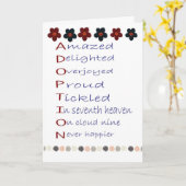 Adoption Grußkarte Karte (Gelbe Blume)