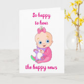 **ADOPTION** Herzlichen Glückwunsch zu IHREM BABY  Karte (Gelbe Blume)