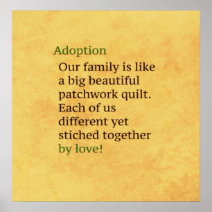 Adoption is a Patchwork Poster
