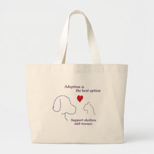 Adoption ist die beste Wahl Jumbo Stoffbeutel