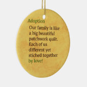 Adoption ist ein Patchwork Keramik Ornament (Rechts)