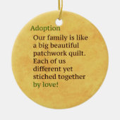 Adoption ist ein Patchwork Keramik Ornament (Vorne)