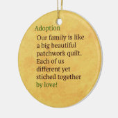 Adoption ist ein Patchwork Keramik Ornament (Links)