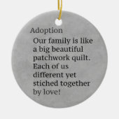 Adoption ist ein Patchwork Keramikornament (Vorne)
