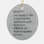 Adoption ist ein Patchwork Keramikornament (Links)