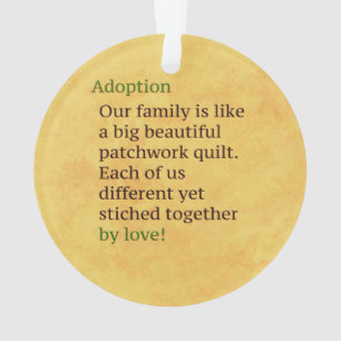 Adoption ist ein Patchwork Ornament