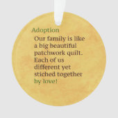 Adoption ist ein Patchwork Ornament (Vorderseite)