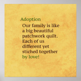 Adoption ist ein Patchwork Poster