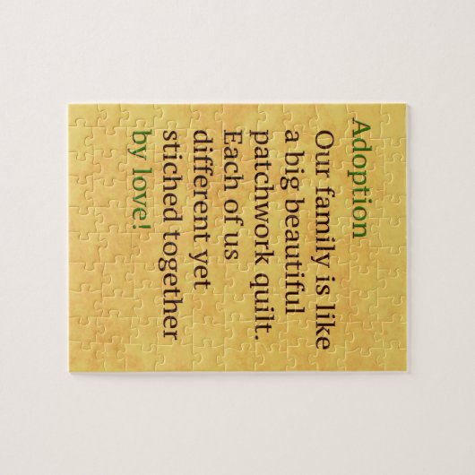 Adoption ist ein Patchwork Puzzle (Horizontal)