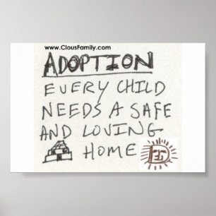 Adoption jedes Kind benötigt ein sicheres und Poster