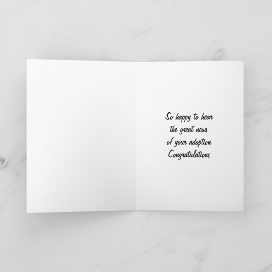 ADOPTION KARTE (Innenseite)