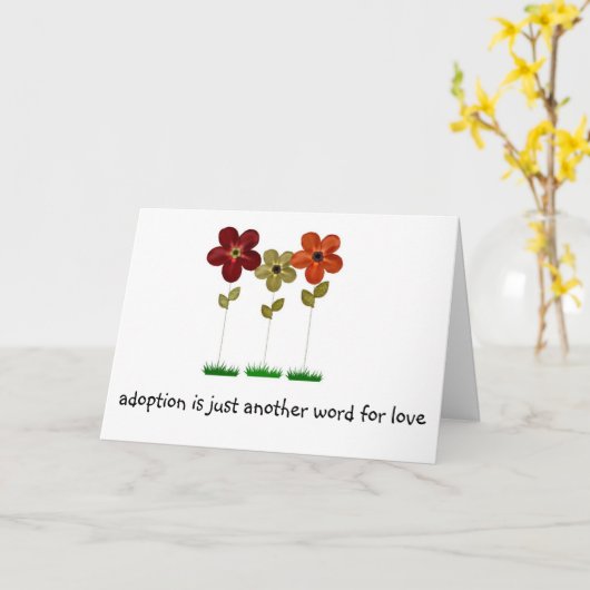 Adoption Karte (Gelbe Blume)