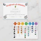 Adoption-Karte für Troll mit Chakra Chart Telefonnummerkarte (Vorne/Hinten)