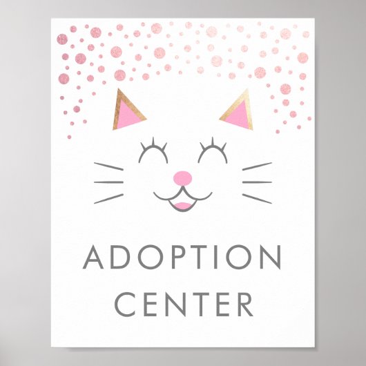 Adoption | Kitty Cat Birthday Party Poster (Vorne)