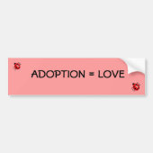Adoption = Liebe Autoaufkleber (Vorne)