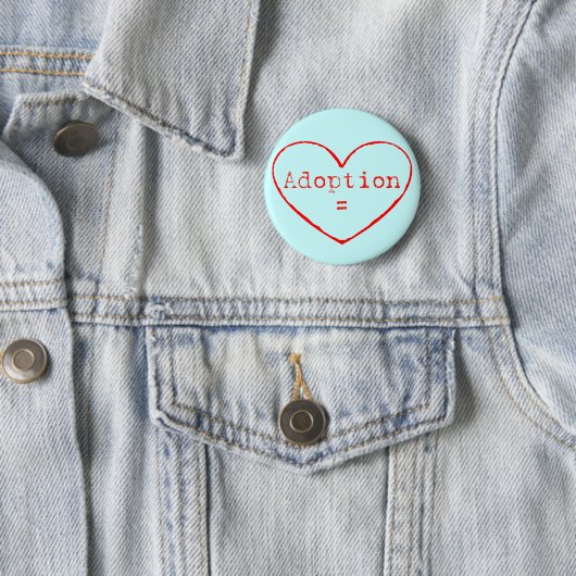 Adoption = Liebe in rot Button (Beispiel)
