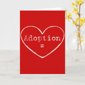 Adoption = Liebe in weiß Karte (Gelbe Blume)