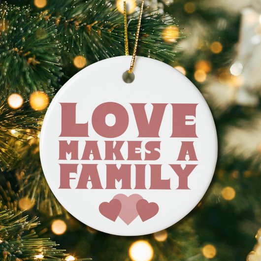 Adoption "Liebe macht Familie" Weihnachten Keramik Ornament