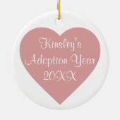 Adoption "Liebe macht Familie" Weihnachten Keramik Ornament (Hinten)