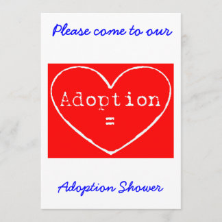Adoption = Liebe White on Red Duke Einladung