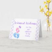 Adoption Neuzugabe Niedliches Baby, Kinderfütterun Karte (Gelbe Blume)