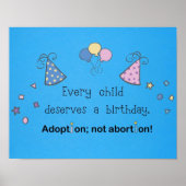 Adoption, nicht Abtreibung! Poster (Vorne)