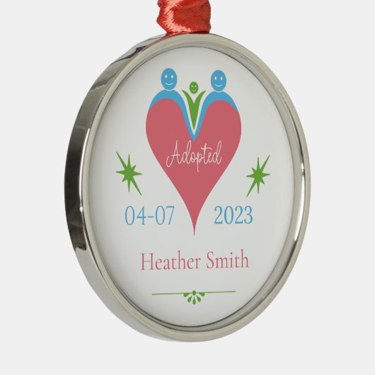 Adoption Ornament Personalisiert als Erstes Weihna (Rechts)