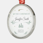 Adoption Ornament Personalisiert als Erstes Weihna Aus Metall (Links)