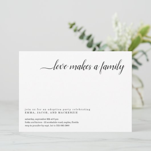 Adoption Party Einladung (Stehend Vorderseite)