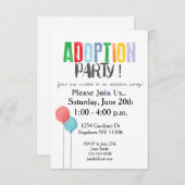 Adoption Party Einladung (Vorne/Hinten)