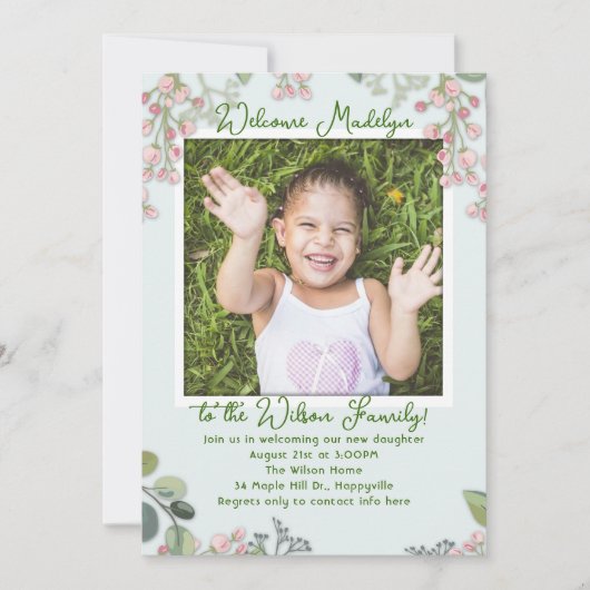 Adoption Party Einladung (Vorderseite)