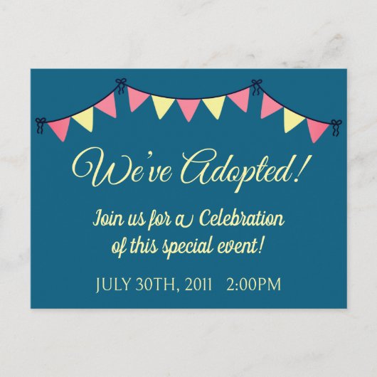 ADOPTION Party Einladungen (Vorderseite)