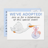 ADOPTION Party Einladungen (Vorne/Hinten)