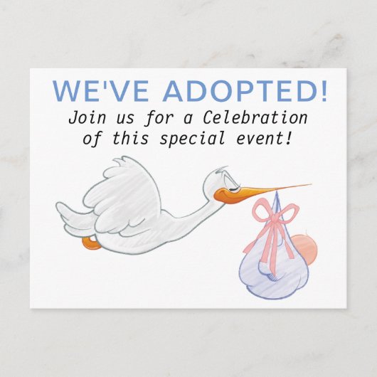 ADOPTION Party Einladungen (Vorderseite)