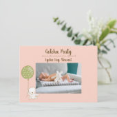 Adoption Party "Gotcha" Party für Girl-Personalisi Einladung (Stehend Vorderseite)