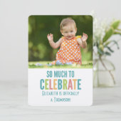 Adoption Party Moderne helle Farben Ankündigung (Stehend Vorderseite)